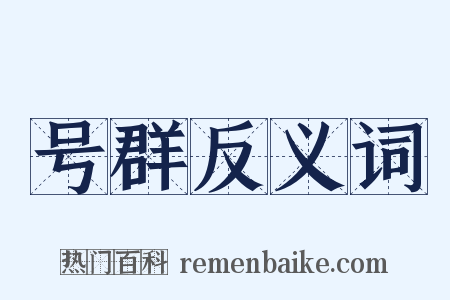 号群反义词是什么意思的图片